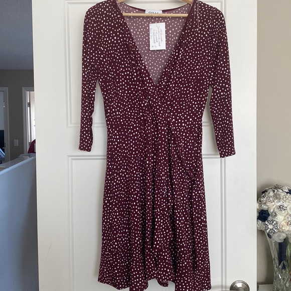 BNWT polka dot faux tie dress - Picture 1 of 3